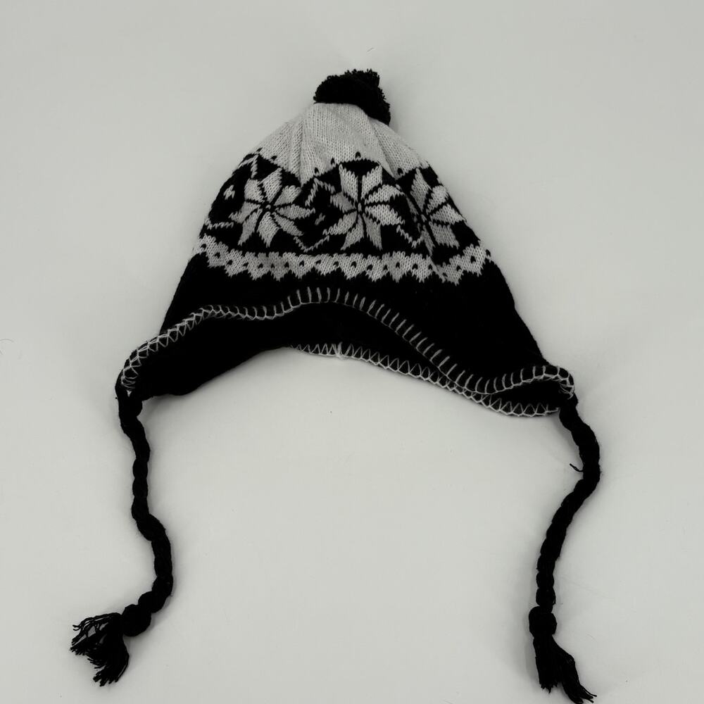 Vintage Knitted Snow Cap with Ear Flaps